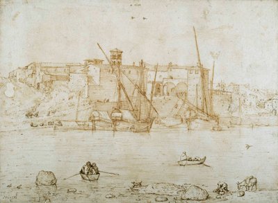 View of the Ripa Grande, Rome by Pieter Bruegel the Elder