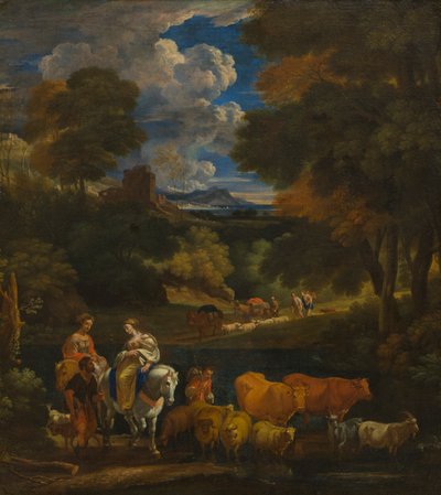 A Pastoral Landscape with Travellers by Pieter the Younger Mulier