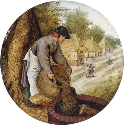 A Proverb - To Fill up the Well After the Calf has Drowned by Pieter Brueghel the Younger