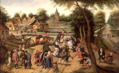Returning from the Kermesse by Pieter the Younger Brueghel