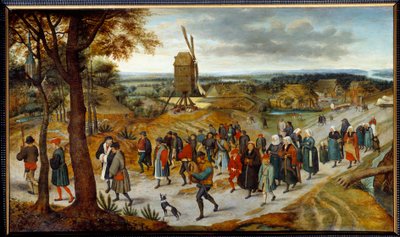 The wedding procession by Pieter Brueghel II the Young known as Brueghel d