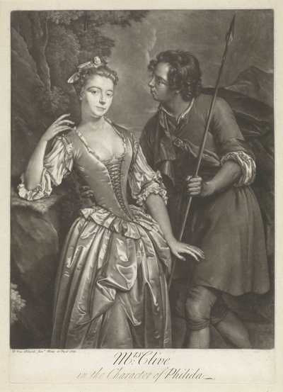 Actress Catherine Clive in the Role of Phillida by Pieter van Bleeck