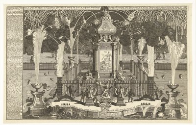 Fireworks in Honor of the Peace of Utrecht, 1713 by Pieter van Buysen jr.