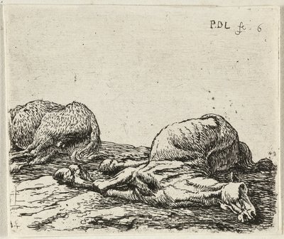 Two Dead Horses by Pieter van Laer