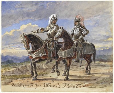 Two Knights on Horseback in a Landscape by Pieter van Loon