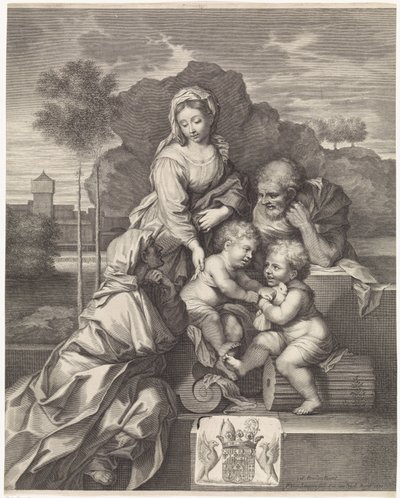 Holy Family with Elizabeth and John the Baptist by Pieter van Schuppen