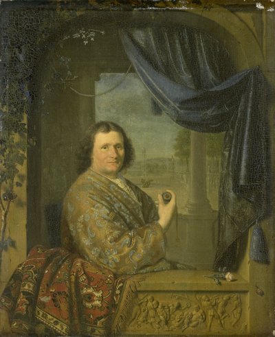 Portrait of a Man with a Watch by Pieter van Slingelandt
