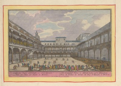 Courtyard of the Royal Palace in Madrid by Pieter van den Berge