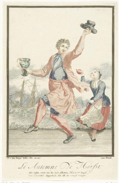 Dancing Man with a Roemer in His Hand (Autumn / The Four Seasons series) by Pieter van den Berge
