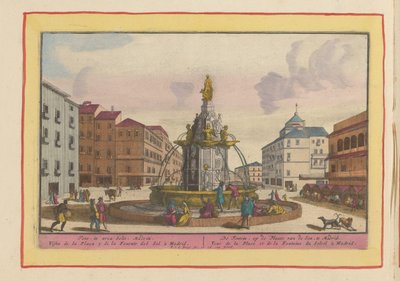 Fountain in the Plaza Puerta del Sol in Madrid by Pieter van den Berge