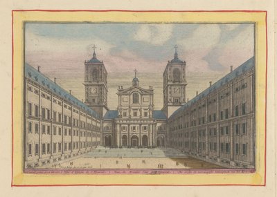 View of the Courtyard and Entrance to the Church of San Lorenzo in the Escorial by Pieter van den Berge