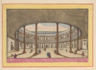 View of the Courtyard of the Palace of Charles V in Granada by Pieter van den Berge