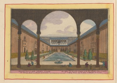 Courtyard in the Alhambra in Granada by Pieter van den Berge