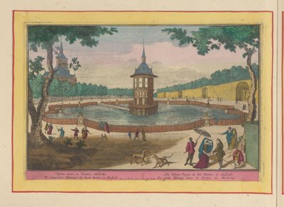 Small Pond in the Gardens of the Palacio del Buen Retiro in Madrid by Pieter van den Berge