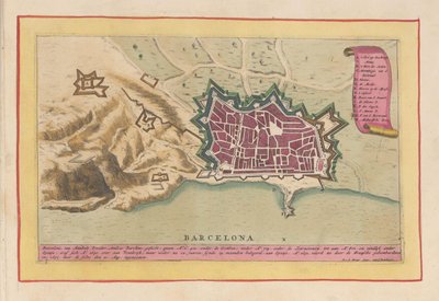 Map of Barcelona by Pieter van den Berge