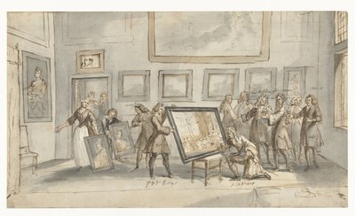 Prince Eugene of Savoy at the Art Dealer J.P. Zomer by Pieter van den Berge