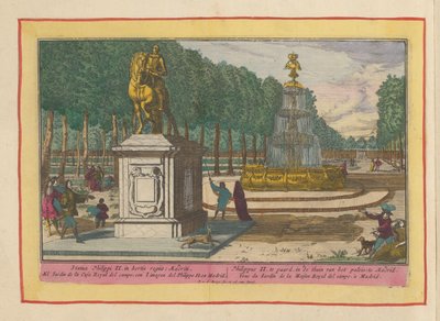 Equestrian Statue of Philip II in the Palace Garden in Madrid by Pieter van den Berge