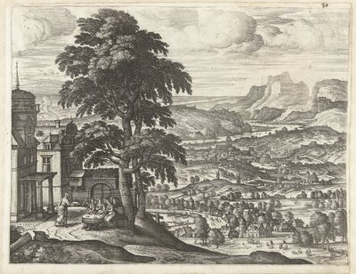 Abraham Feeding the Three Angels by Pieter van der Borcht (I)