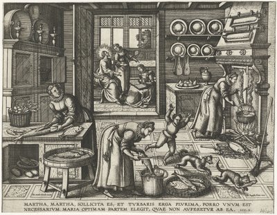 Christ in the House of Martha and Mary by Pieter van der Borcht (I)