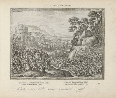 Lot Being Led Out of Sodom by Pieter van der Borcht (I)