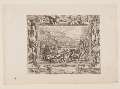 February, from The Twelve Months by Pieter van der Borcht
