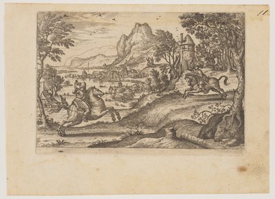 Two Riders and Herdsman by Pieter van der Borcht