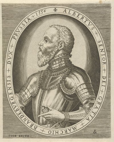 Portrait of Albrecht Friedrich, Margrave of Brandenburg (series title) Portraits of Rulers by Pieter van der Heyden