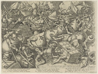 Battle between Money Bags and Money Chests by Pieter van der Heyden