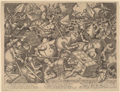 The Battle of the Moneybags and the Strongboxes by Pieter van der Heyden after Pieter Bruegel the Elder