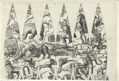 Map of a Part of the Zodiac by Pieter van der Keere