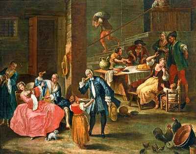 The Picnic in the Country by Pietro (circle of) Longhi