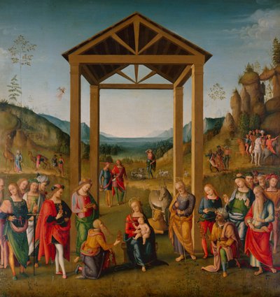 The Adoration of the Magi by Pietro (workshop of) Perugino