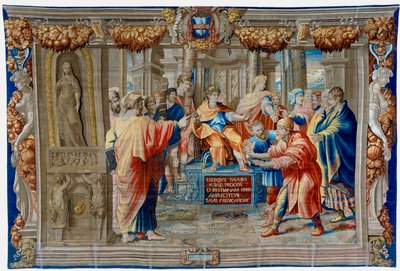 Seventeenth Century Tapestry Depicting the Blinding of the Sorcerer Elima by Pietro 1579 1669 Fevère