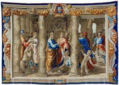 Seventeenth Century Tapestry Depicting the Healing of the Cripple by Pietro 1579 1669 Fevère
