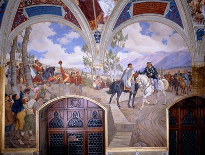 Victor Emanuel II Meeting Giuseppe Garibaldi at Teano by Pietro Aldi