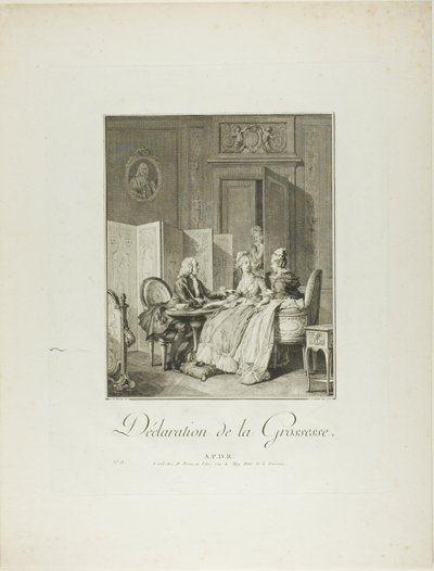 Announcement of Pregnancy, from Monument of Physical and Moral Costume at the End of the Eighteenth Century by Pietro Antonio Martini