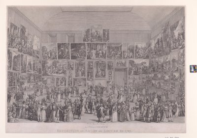 Exposition at the Louvre Salon in 1787 by Pietro Antonio Martini