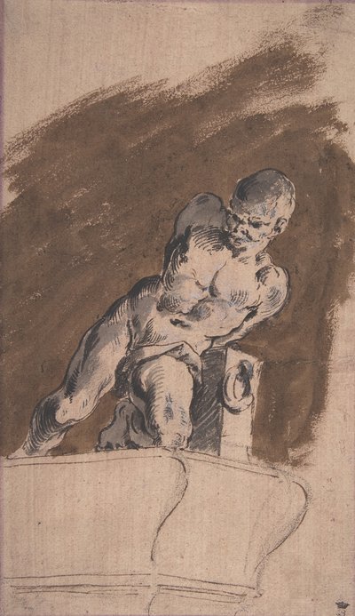 Chained Nude Prisoner, After Pietro Tacca by Pietro Antonio Novelli