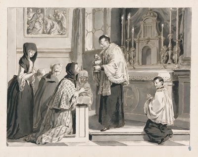 Holy Communion or The Eucharist from The Seven Sacraments by Pietro Antonio Novelli