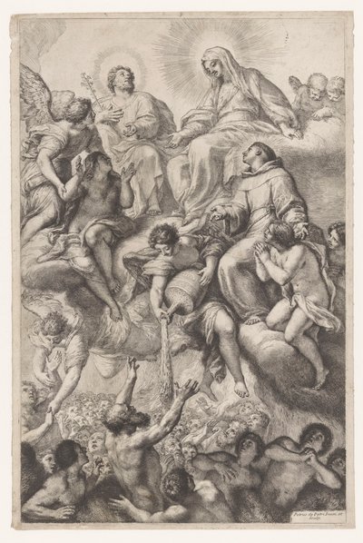 Mary, Joseph, and Anthony of Padua as Intercessors for Souls in Purgatory by Pietro Antonio de Pietri