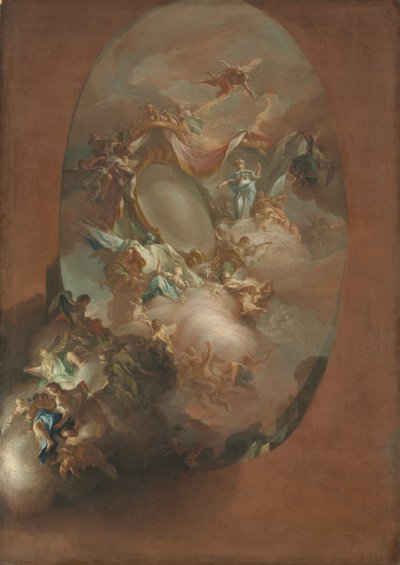 Study for "The Apotheosis of Ferdinand IV and Maria Carolina, King and Queen of Naples" (for the Palazzo dei Regi Studi, Naples) by Pietro Bardellino