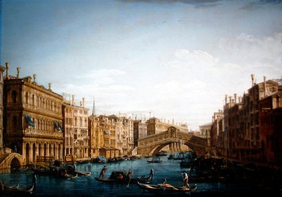 The Grand Canal looking North towards the Rialto bridge by Pietro Bellotti