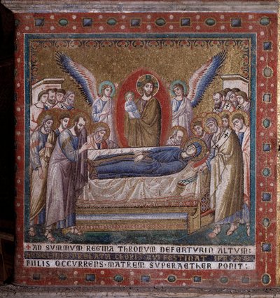 The Mosaic Dormition of the Apse by Pietro Cavallini by Pietro Cavallini