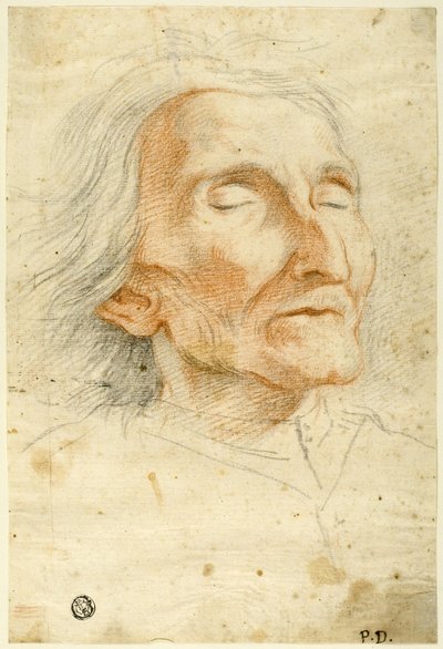 Face of an Old Man with Eyes Closed by Pietro Dandini