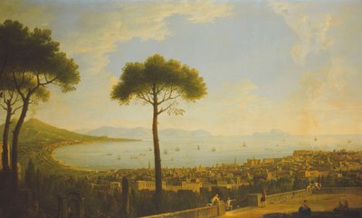 A Panoramic View of Naples, the Bay of Naples, Portici, Vesuvius, the Sorrento Peninsula and Capri from the Conocchia by Pietro Fabris