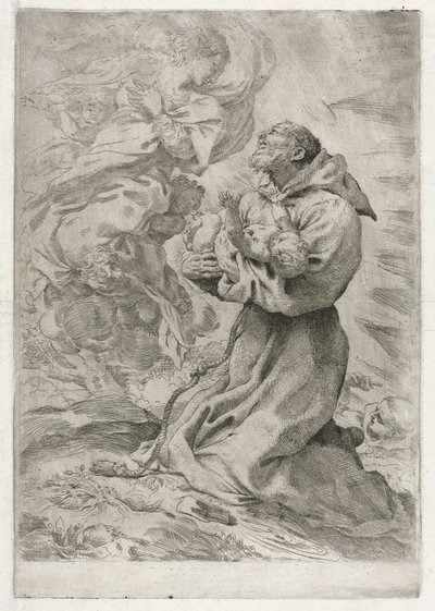 The Vision of St. Francis of Assisi by Pietro Faccini