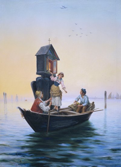 Attending a Venetian Shrine by Pietro Gabrini