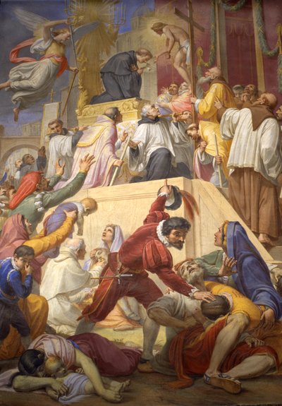 The Miracle of Saint Nicholas of Tolentino during the Plague of Cordova, 1856-69 by Pietro Gagliardi