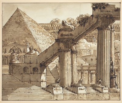 Egyptian Stage Design by Pietro Gonzaga