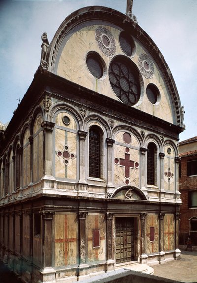 Facade of the Church of Santa Maria dei Miracoli made by Pietro Lombardo 1481-1489 Venice, Italy by Pietro Lombardo